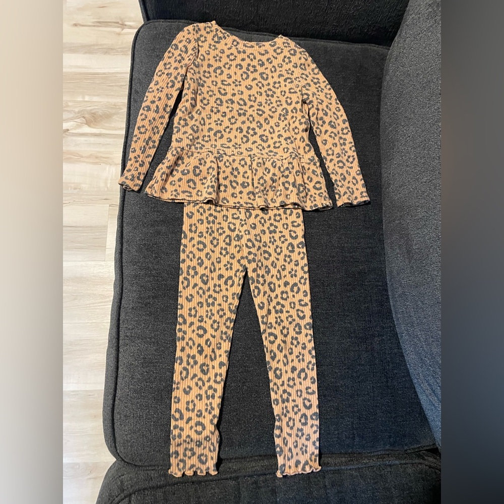 Cat & Jack Leopard Print Kids Matching Set - Tan